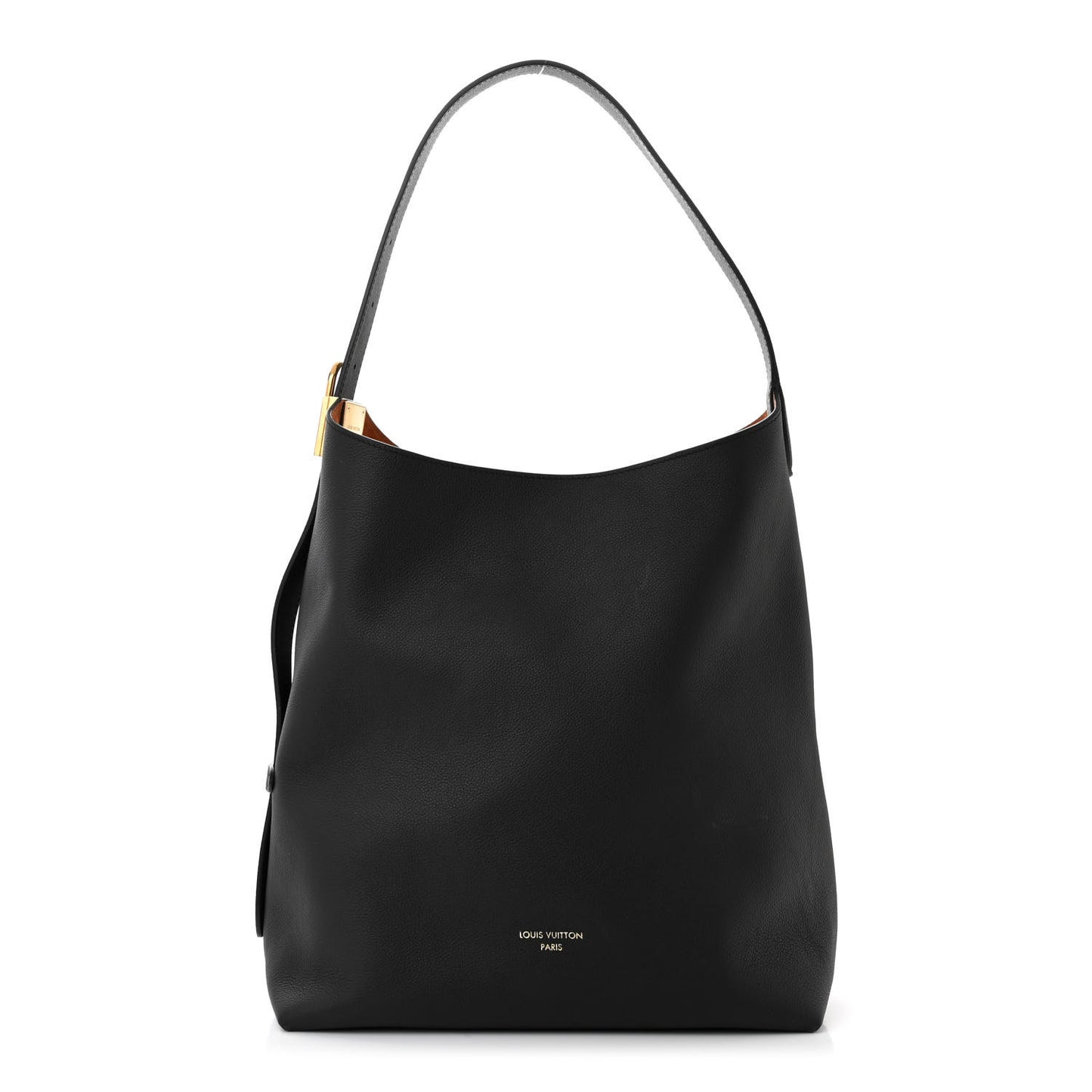 Grained Calfskin Low Key Hobo MM Black