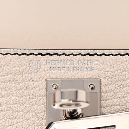 Hermes Chevre Mysore Horseshoe Mini Kelly Sellier 20 Nata Black 5 of 10