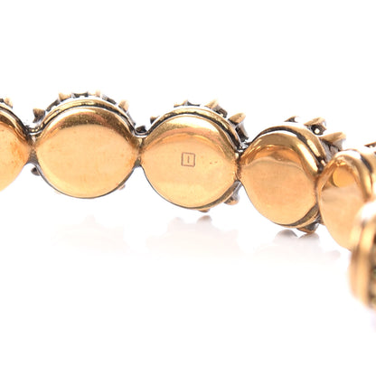 Gucci Metal Crystal Feline Cuff 18 Aged Gold Multicolor 7 of 8