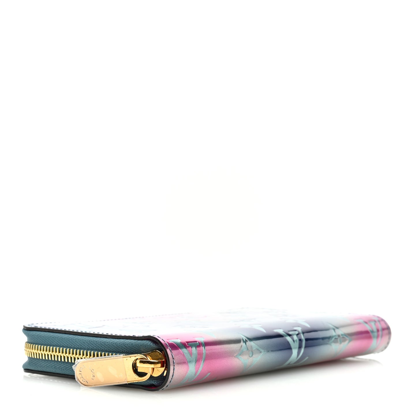 Metallic Vernis Degrade Zippy Wallet Blue Pink