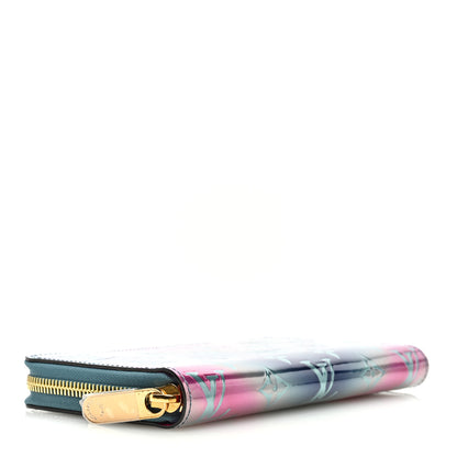 Louis Vuitton Metallic Vernis Degrade Zippy Wallet Blue Pink 5 of 6