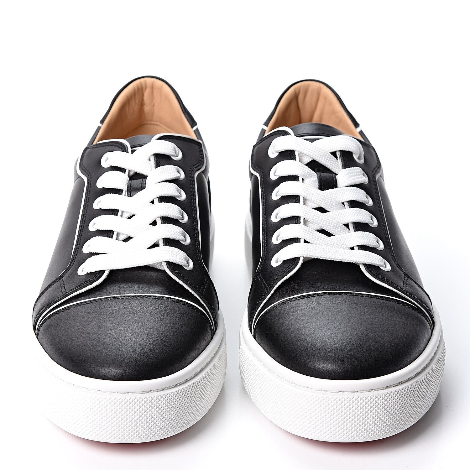 Christian Louboutin Calfskin Womens Vieirissima Flat Sneakers 41 Black 2 of 8