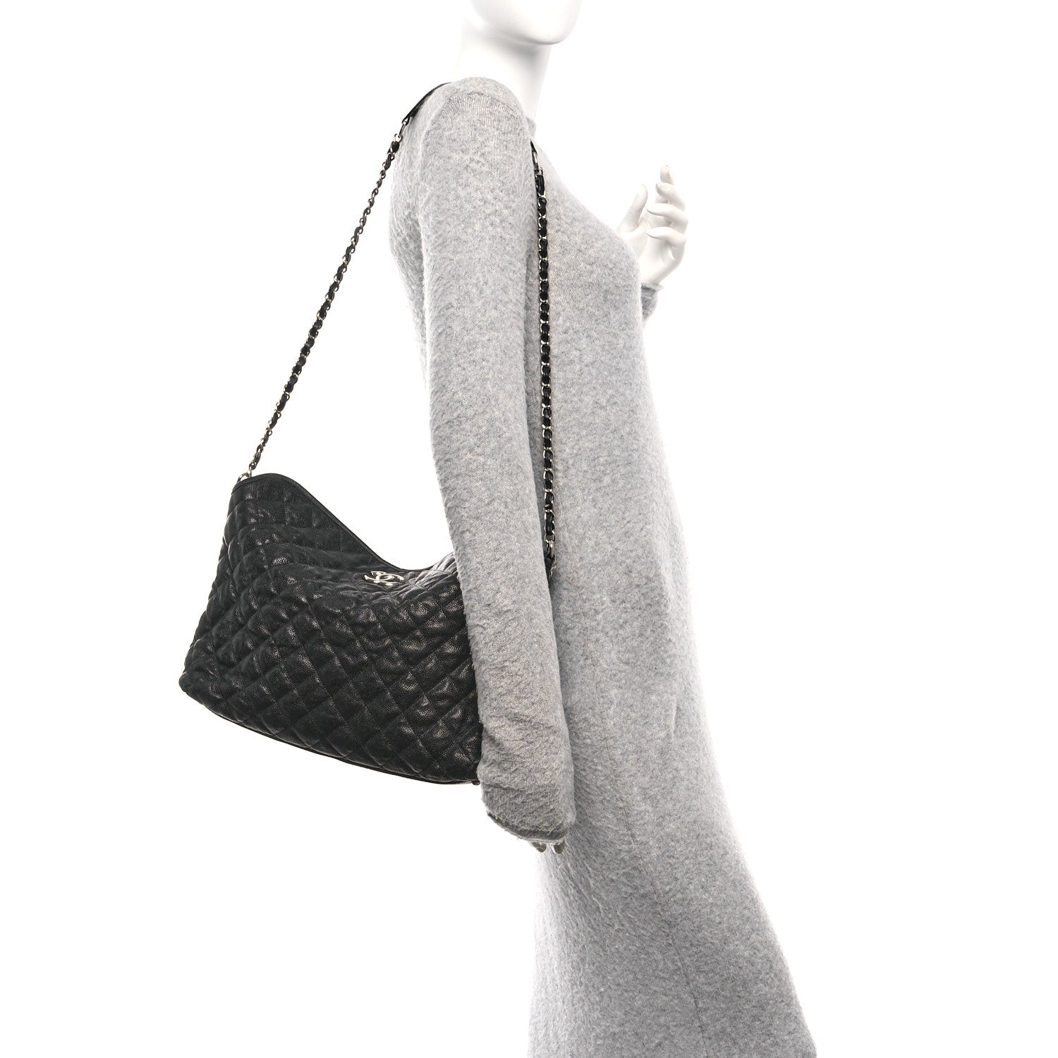 Chanel Caviar Quilted French Riviera Hobo Black 2 of 10