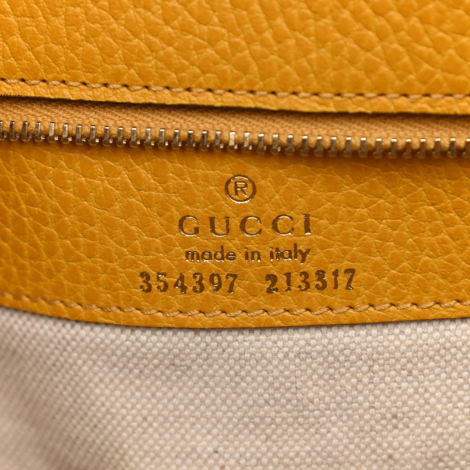 Gucci Dollar Calfskin Medium Swing Tote Yellow 6 of 20