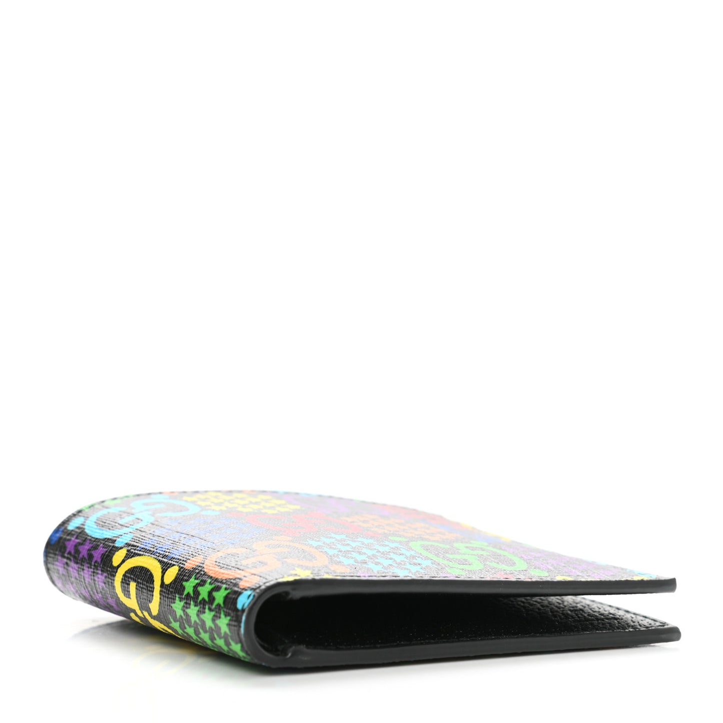 GG Supreme Monogram Psychedelic Bi-Fold Wallet Black Multicolor