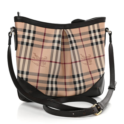 Burberry Haymarket Check Hartham Crossbody Chocolate 3 of 14