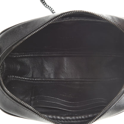 Saint Laurent Grain De Poudre Matelasse Monogram Mini Lou Camera Bag Black 5 of 11