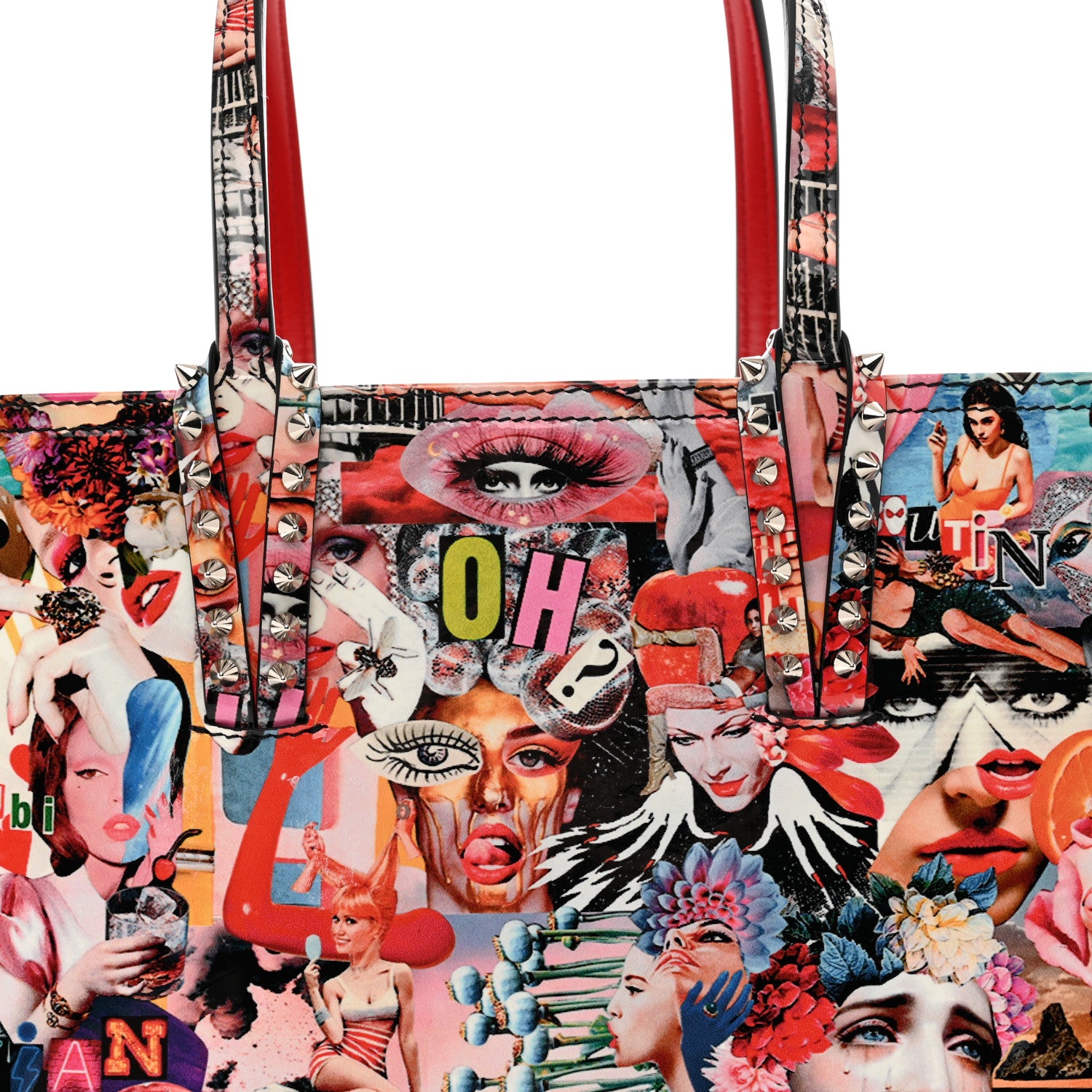 Christian Louboutin Patent Calfskin Small Oh Xtian Cabata Tote Red 5 of 11