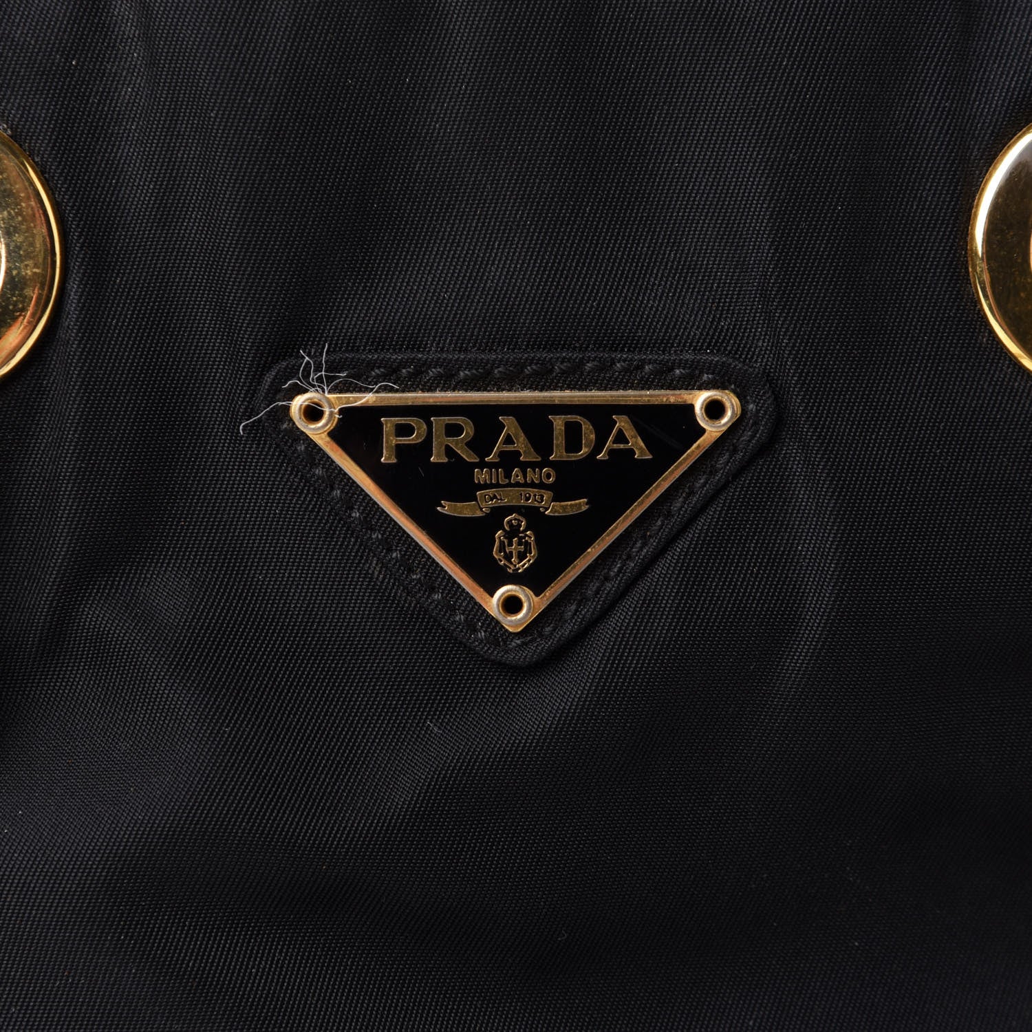 Prada Tessuto Nylon Chain Shoulder Bag Black 7 of 9