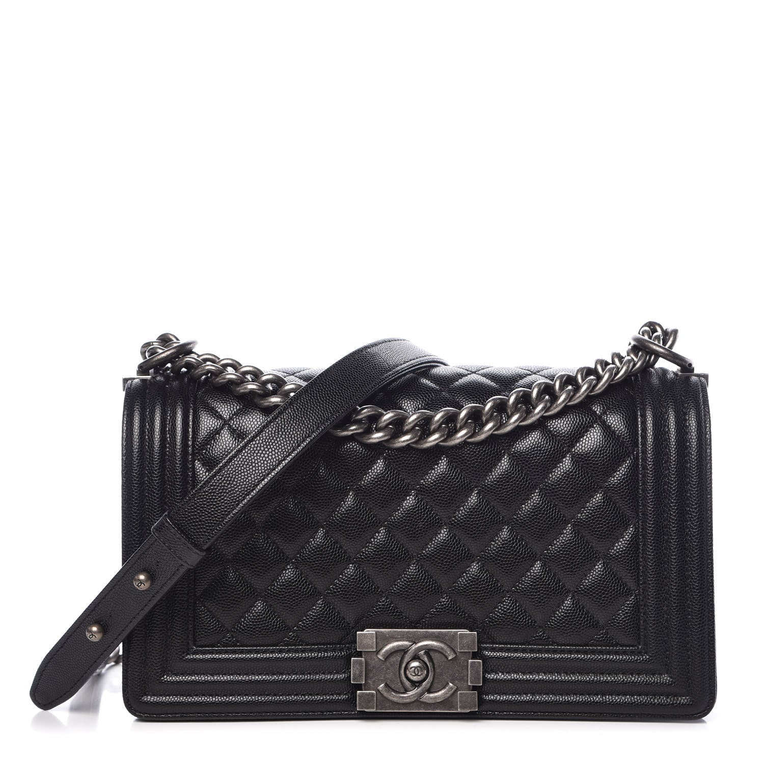 Chanel Caviar Quilted Medium Boy Flap Black 1 of 12