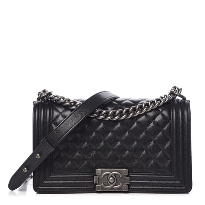 Chanel Caviar Quilted Medium Boy Flap Black 1 of 12