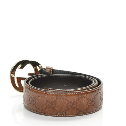 Gucci Guccissima Interlocking G Belt 90 36 Cognac Brown 3 of 6