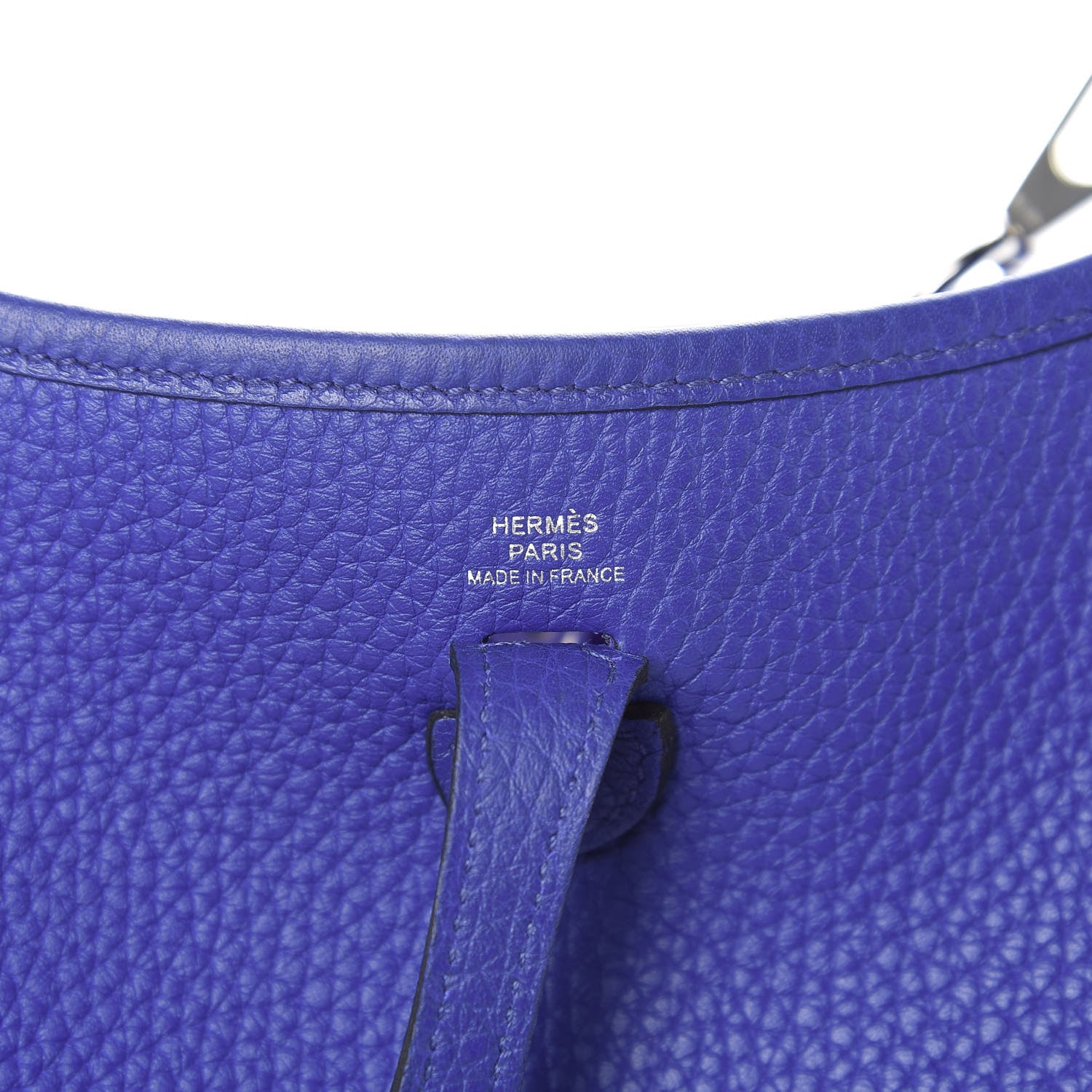 Hermes Taurillon Clemence Evelyne TPM Bleu Electrique 6 of 10