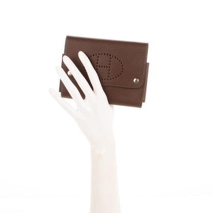 Hermes Taurillon Clemence Mises et Relances Chocolate 2 of 7