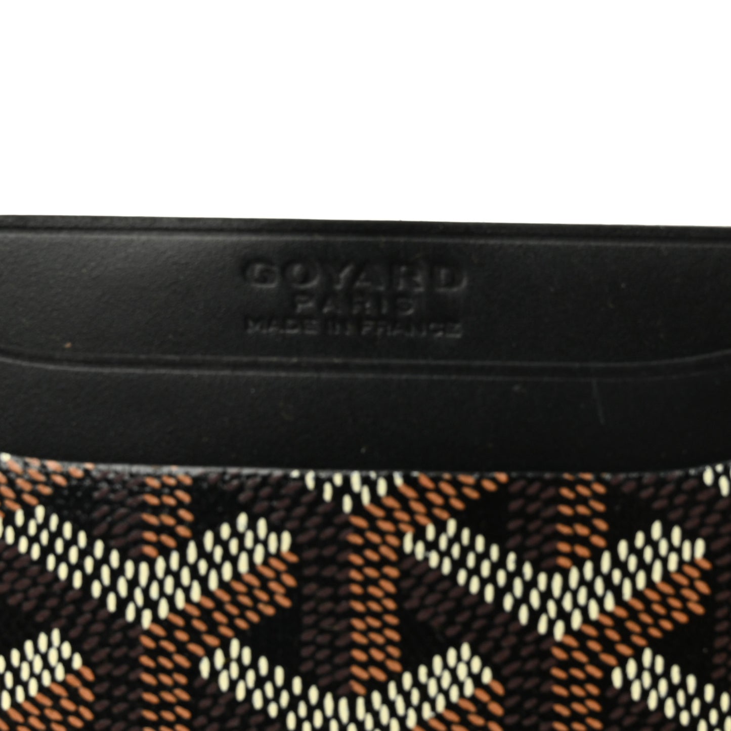 Goyardine Saint Sulpice Card Holder Black