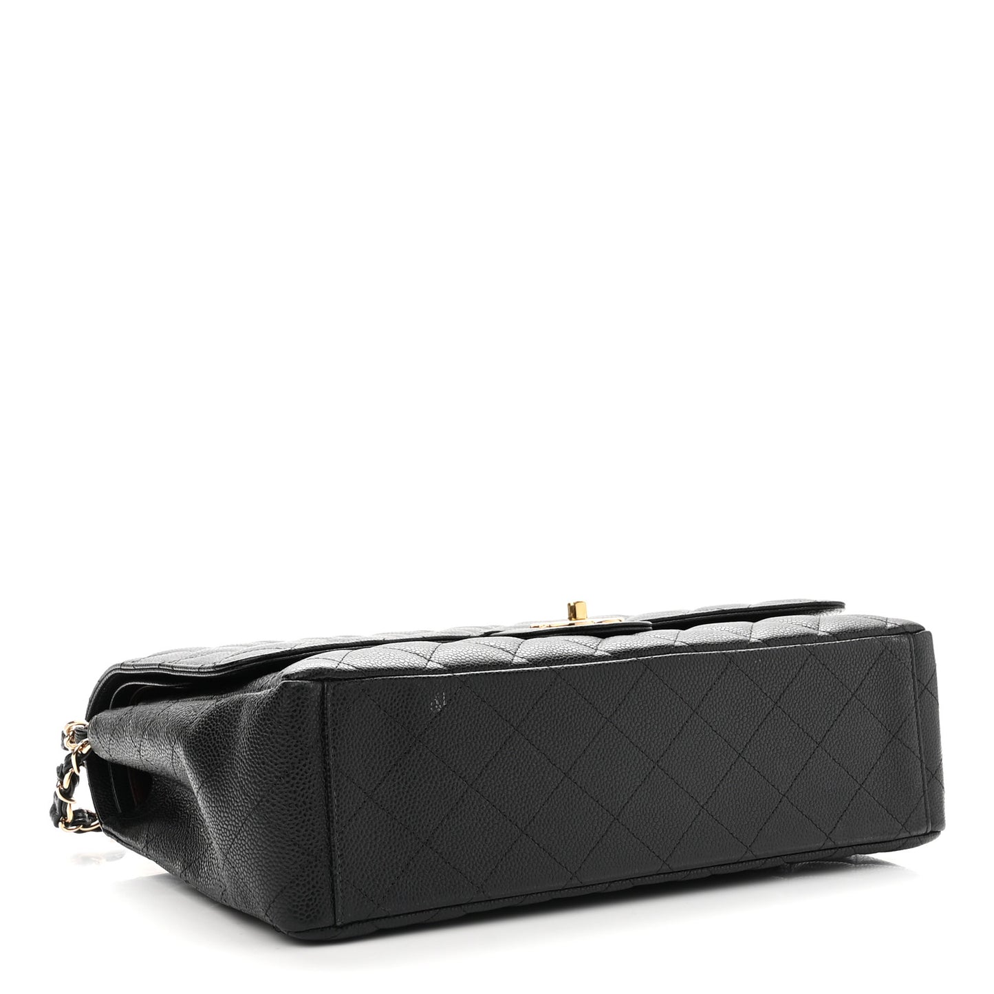 Caviar Quilted Maxi Double Flap Black