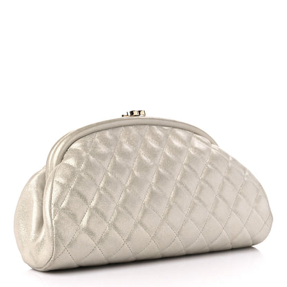 Chanel Metallic Calfskin Quilted Timeless Clutch Gold 3 of 12