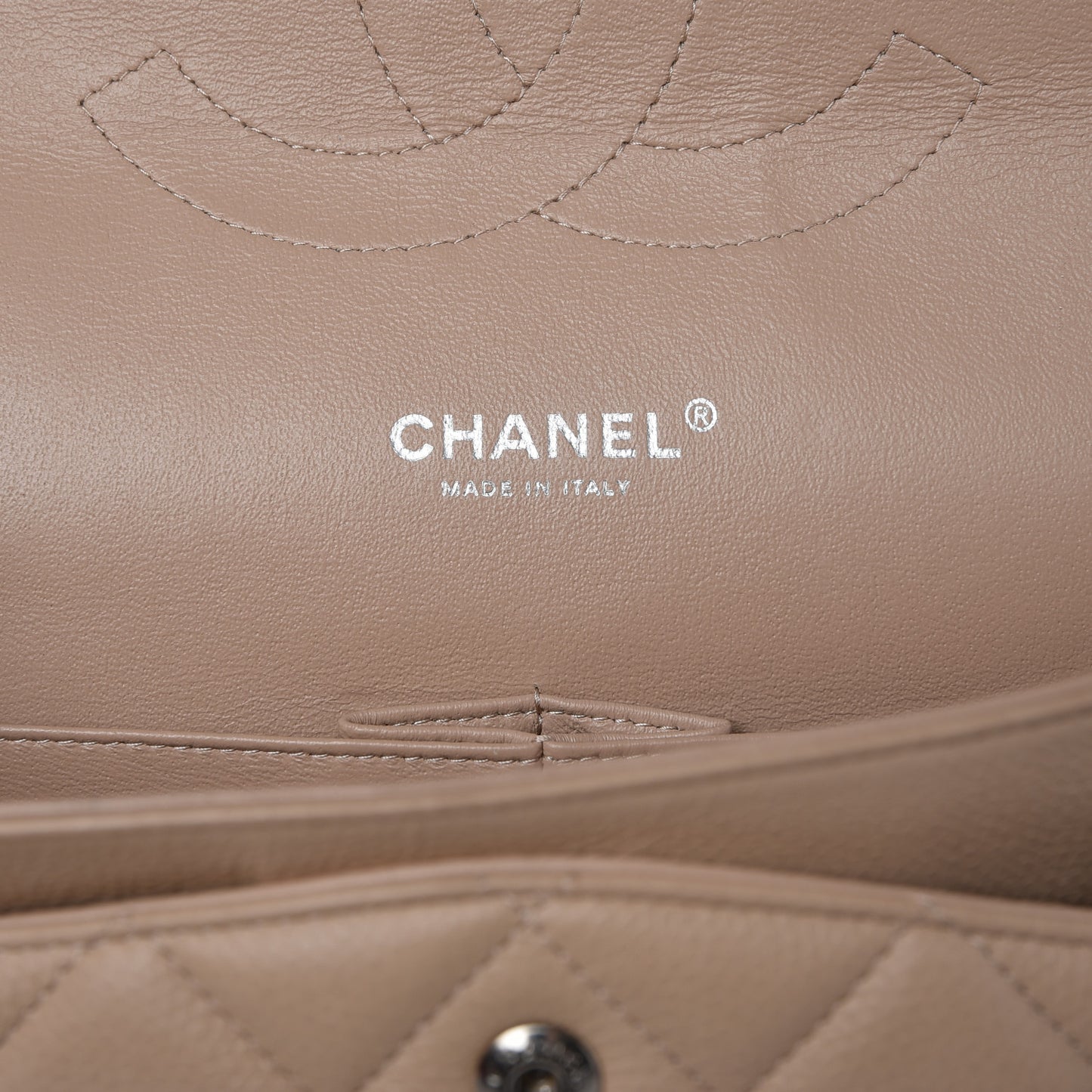 Caviar Quilted Maxi Double Flap Beige