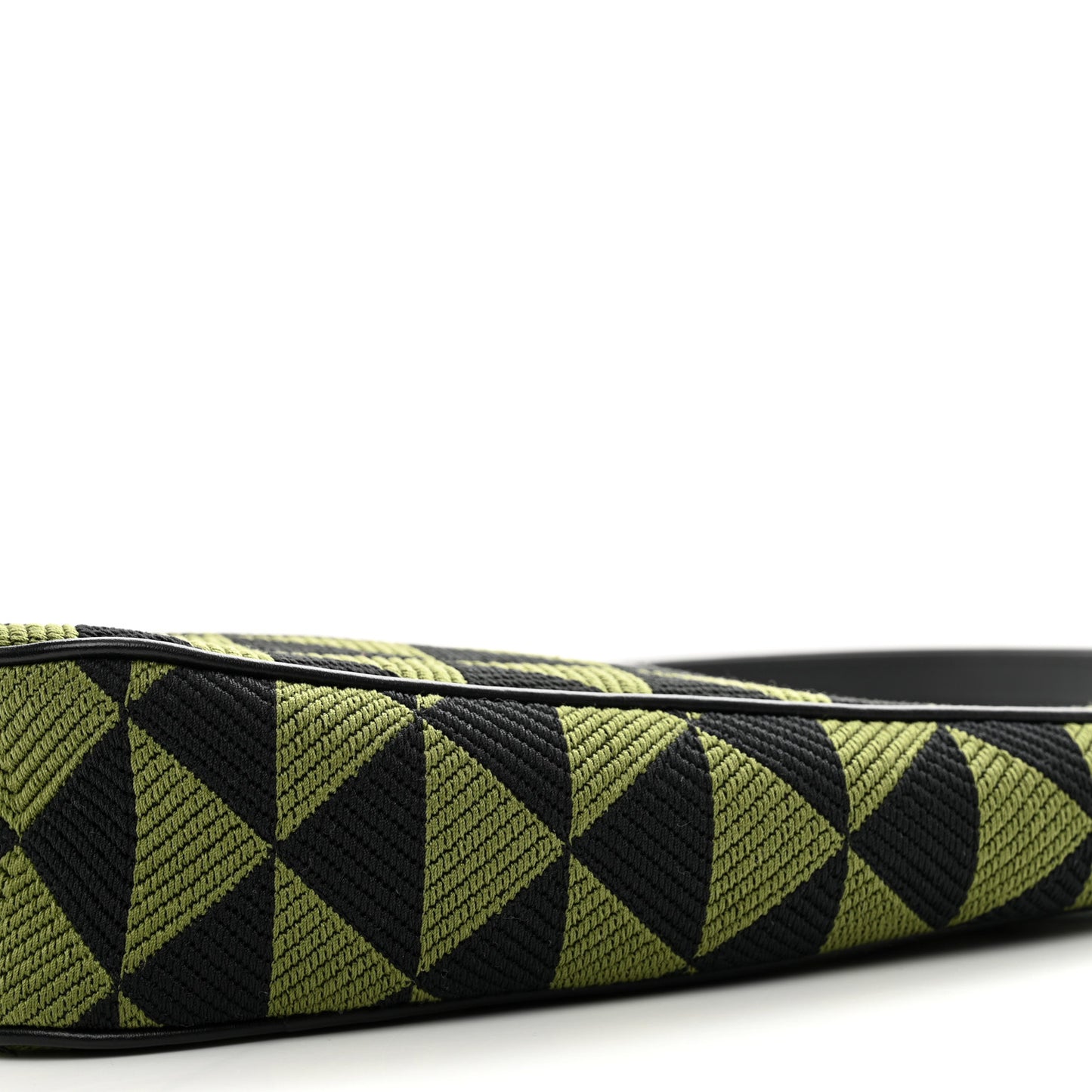 Jacquard Triangolo Symbole Embroidered Mini Triangle Bag Black Edera