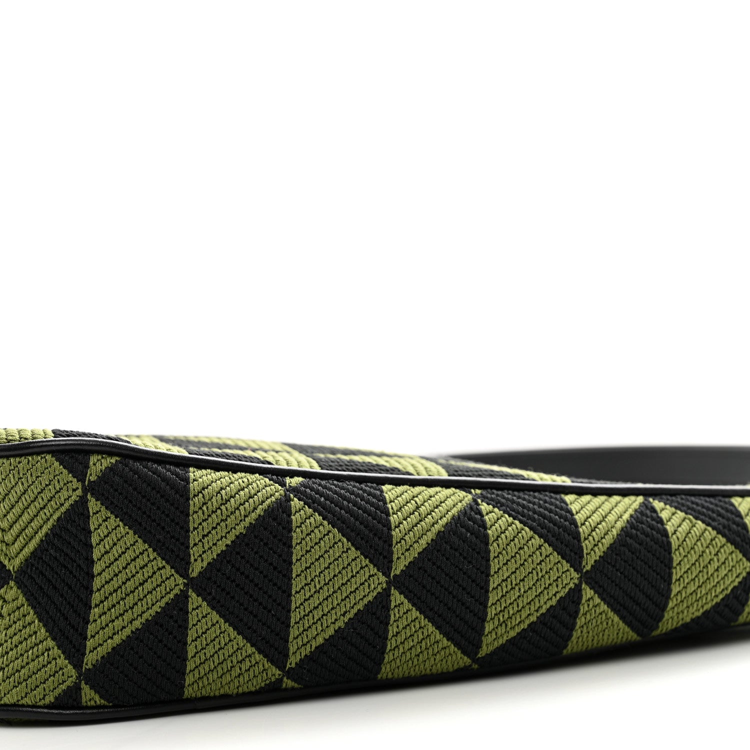 Prada Jacquard Triangolo Symbole Embroidered Mini Triangle Bag Black Edera 9 of 9