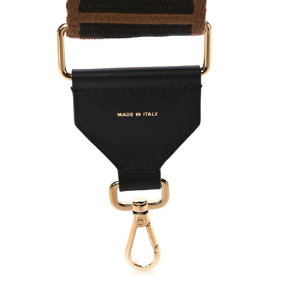 Fendi Ribbon Vitello Seta FF 1974 Adjustable Strap You Fango Marrone Black 5 of 7