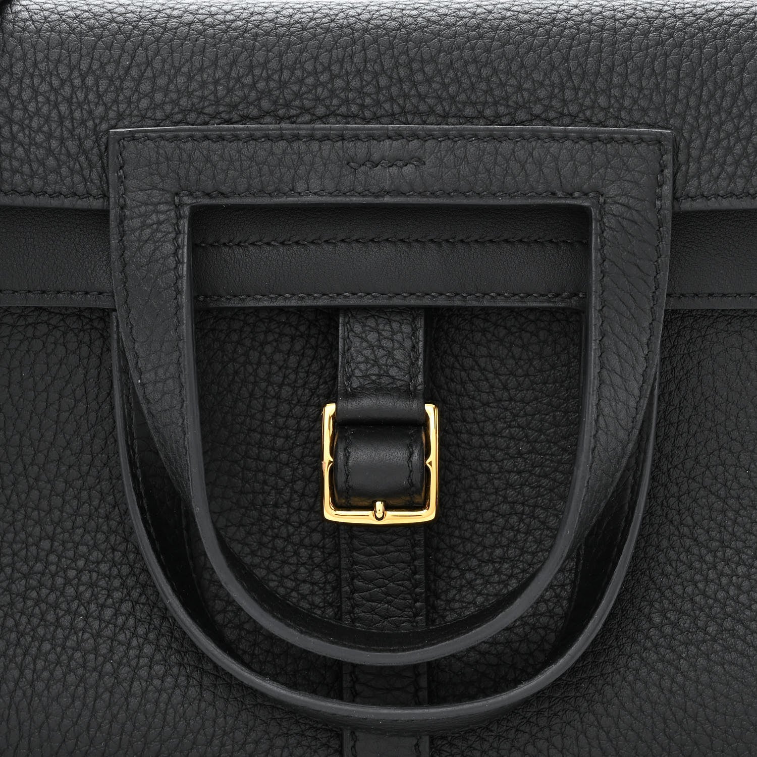 Hermes Taurillon Clemence Halzan 25 Black 8 of 10