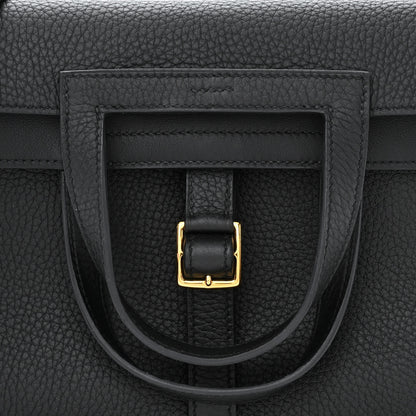 Hermes Taurillon Clemence Halzan 25 Black 8 of 10