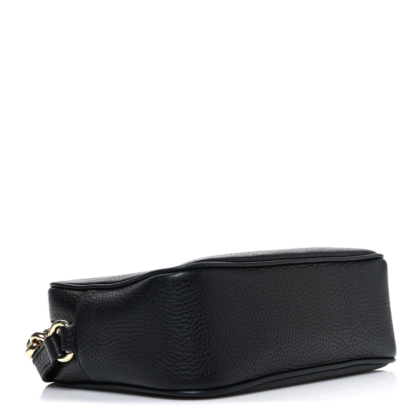 Pebbled Calfskin Small Soho Disco Bag Black