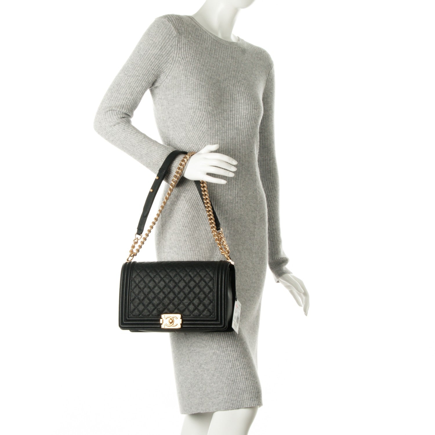 Chanel Caviar Quilted New Medium Boy Flap Black 3 of 9