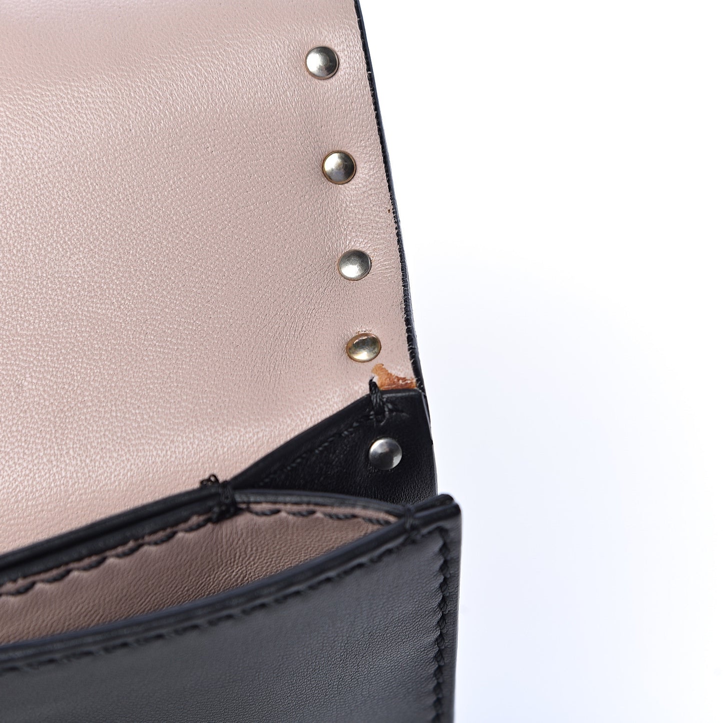 Nappa Rockstud Wristlet Clutch Black