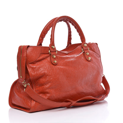Balenciaga Agneau Giant 12 Gold Hardware City Rouge Coquelicot Rouge Braise 4 of 16