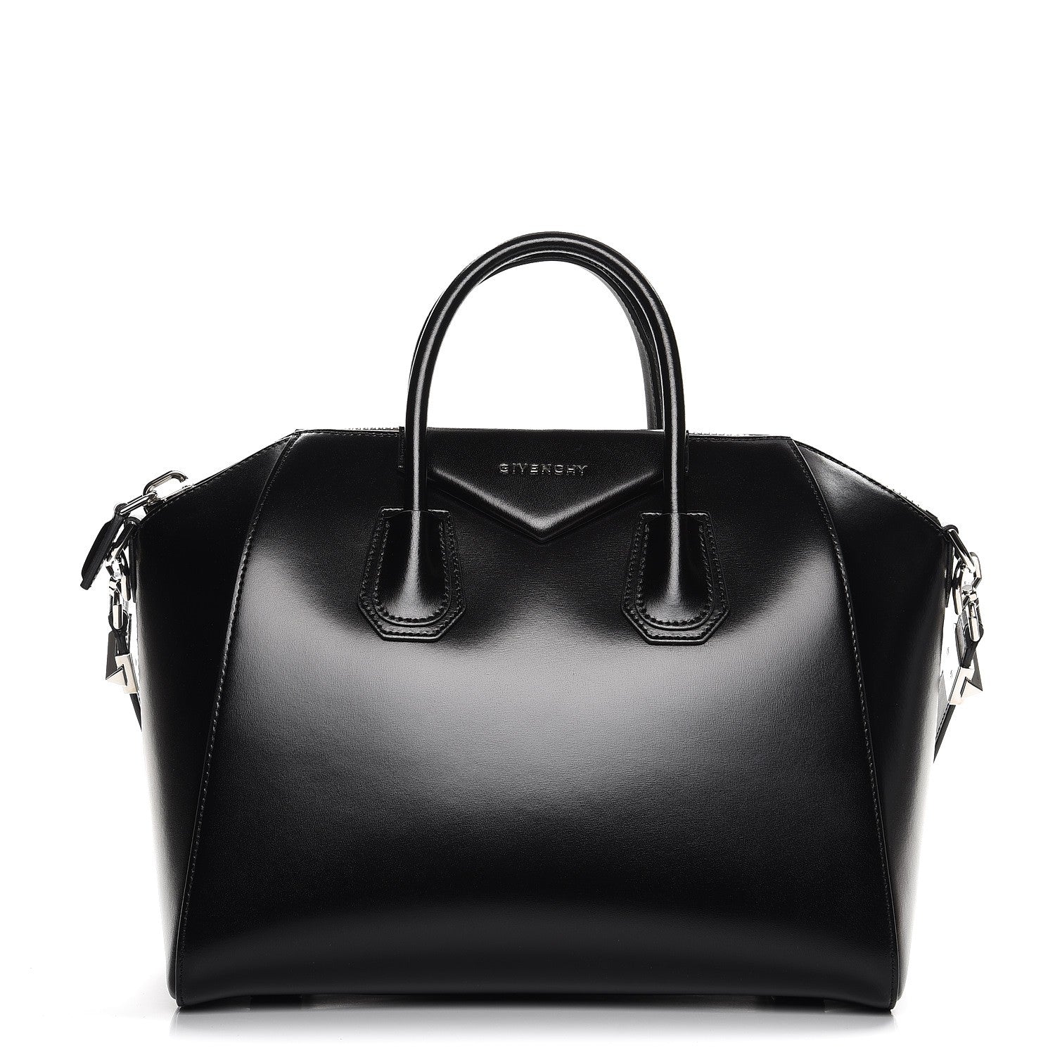 Givenchy Shiny Lord Calfskin Medium Antigona Black 1 of 8