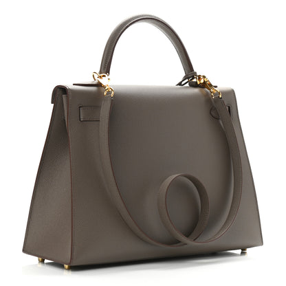 Hermes Epsom Kelly Sellier 32 Etain 2 of 10