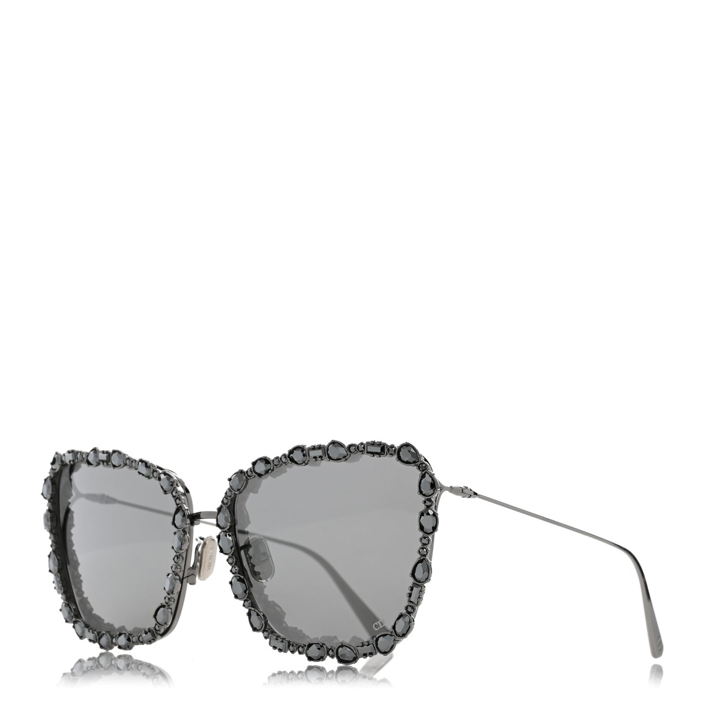Crystal MissDior B2U Sunglasses Dark Silver