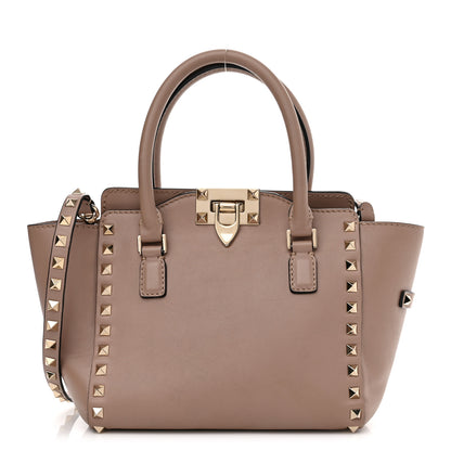 Valentino Garavani Vitello Mini Rockstud Tote Poudre 1 of 21