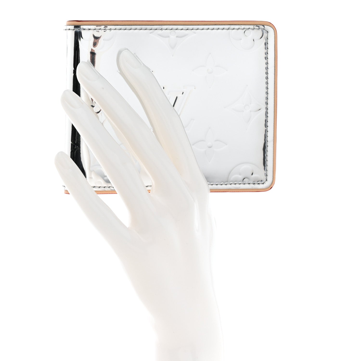 Louis Vuitton Monogram Mirror Slender Wallet Silver 2 of 8