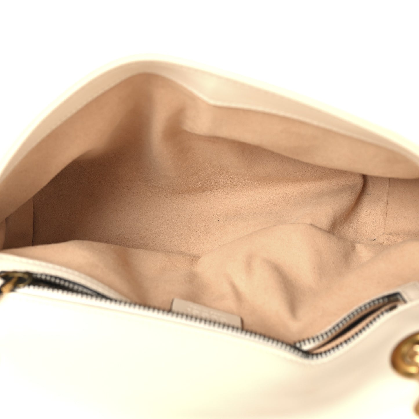 Calfskin Matelasse Small GG Marmont Shoulder Bag White