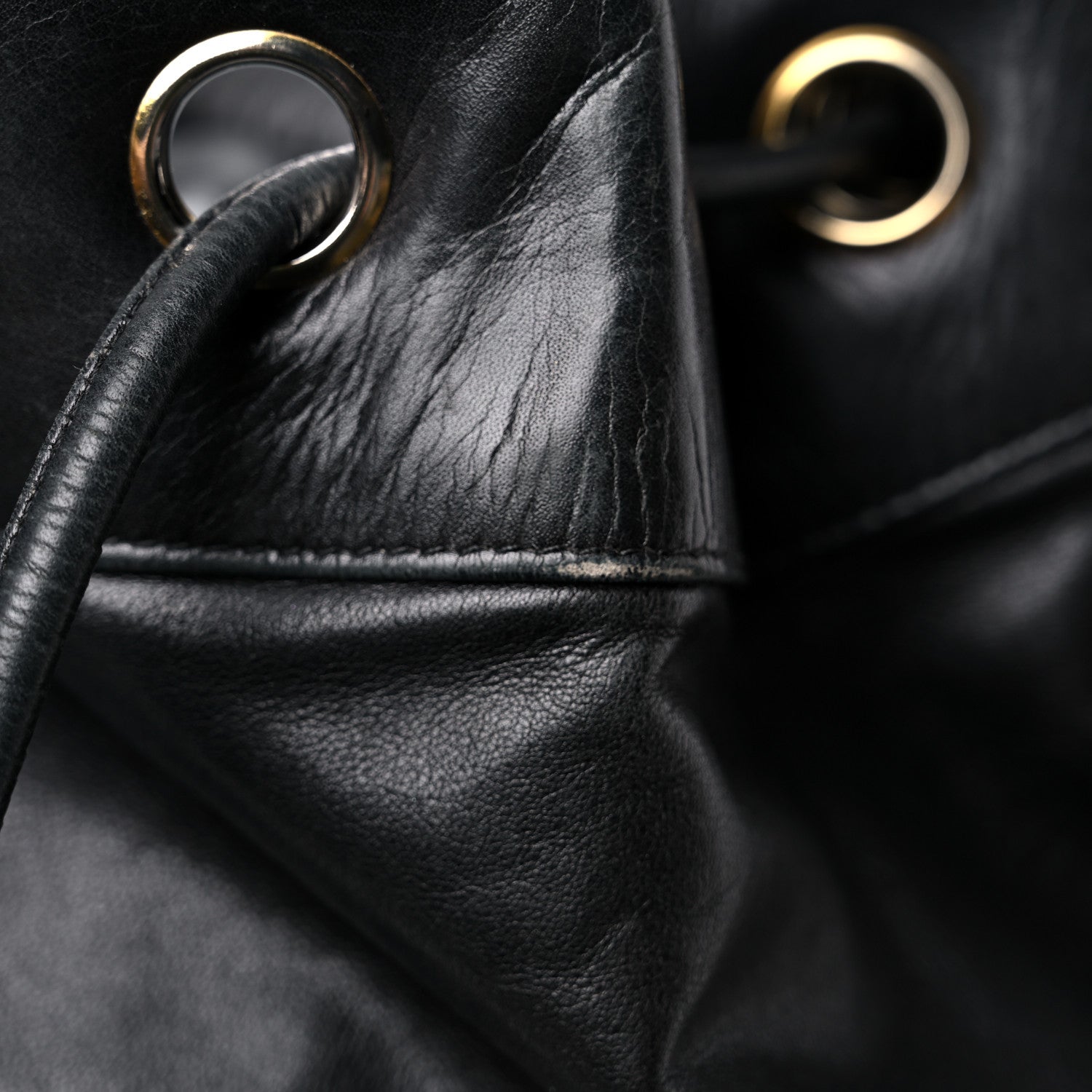 Chanel Lambskin Drawstring Sling Backpack Black 22 of 27