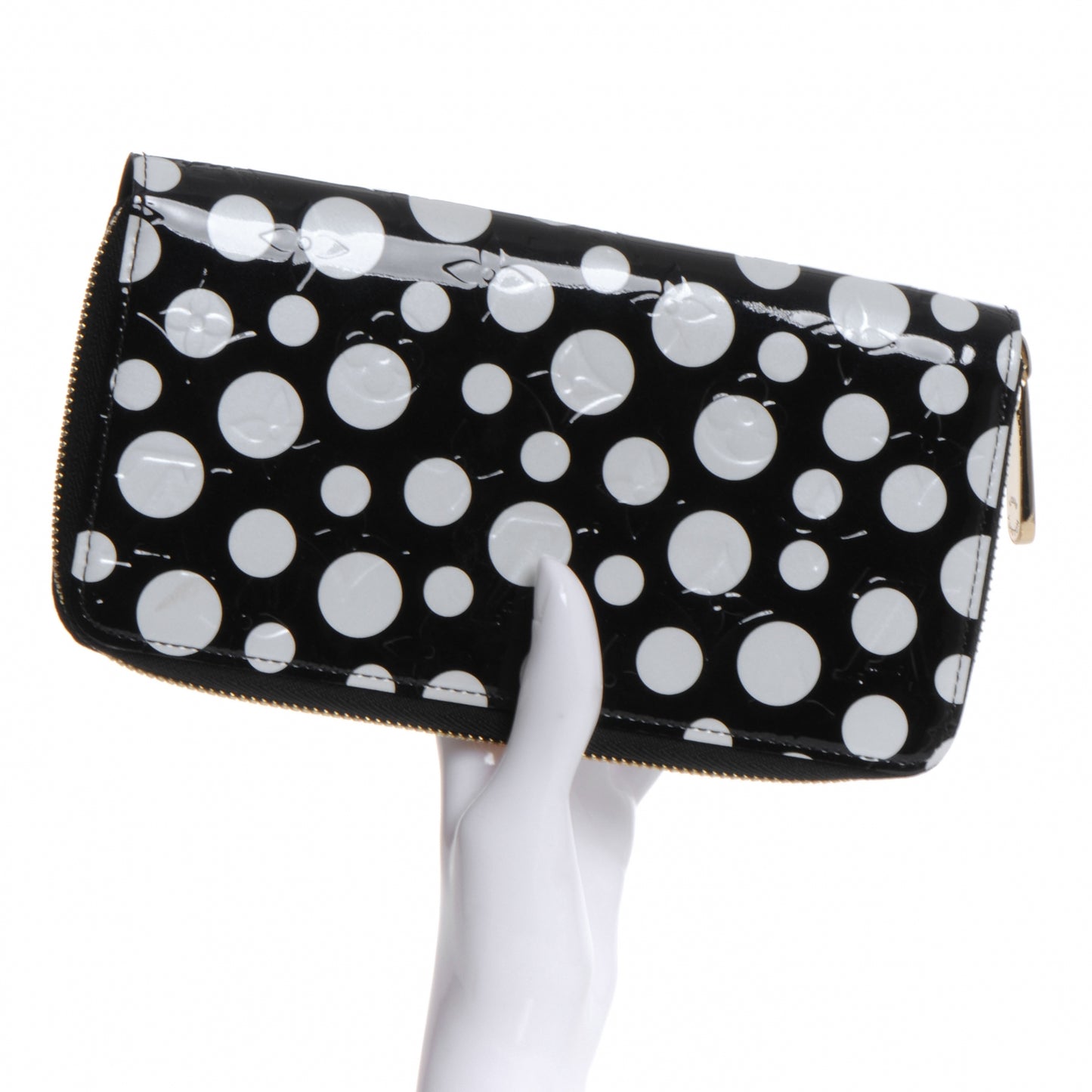 Vernis Kusama Infinity Dots Zippy Wallet Black