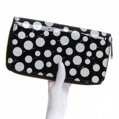 Louis Vuitton Vernis Kusama Infinity Dots Zippy Wallet Black 2 of 9