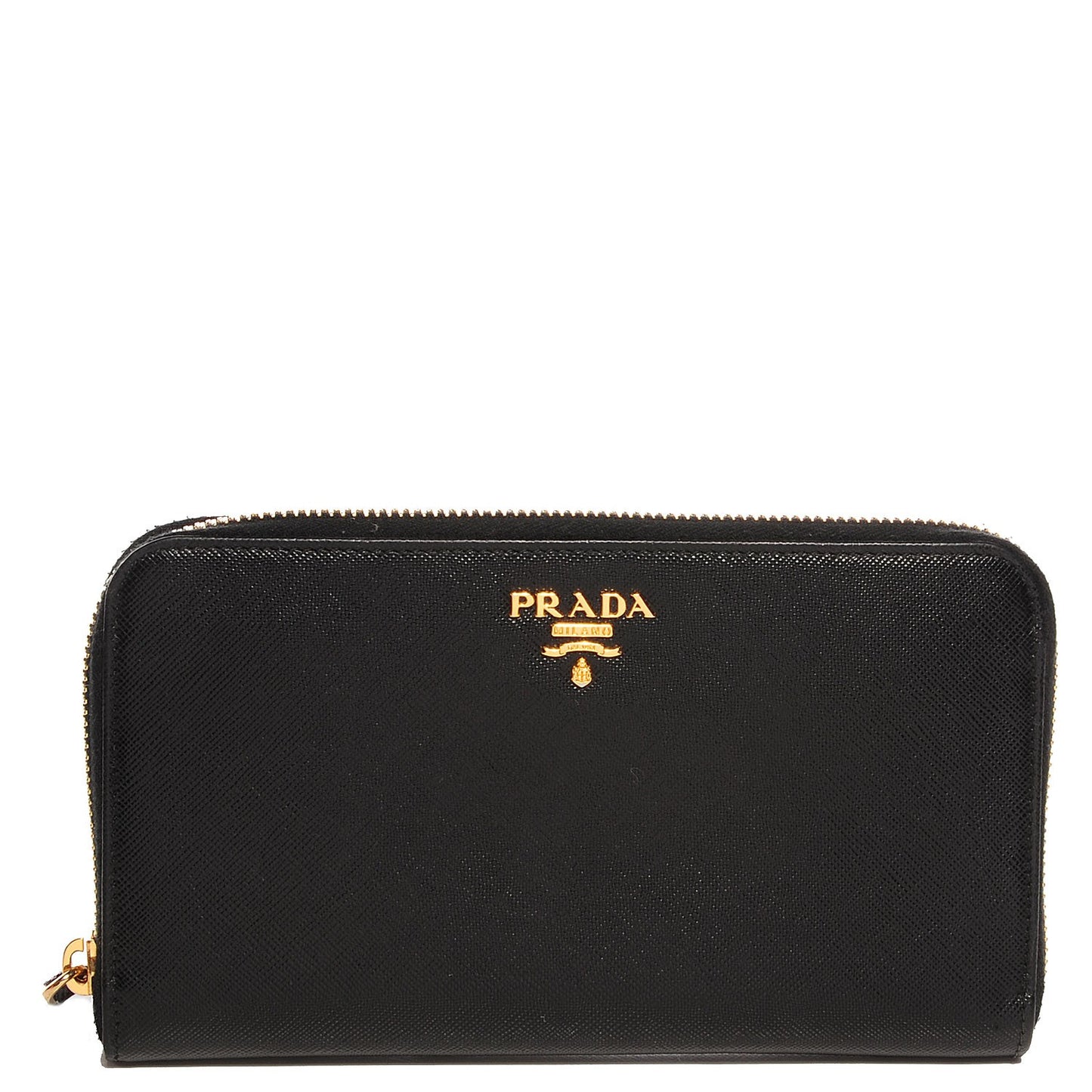 Saffiano Zip Around Wallet Nero Black
