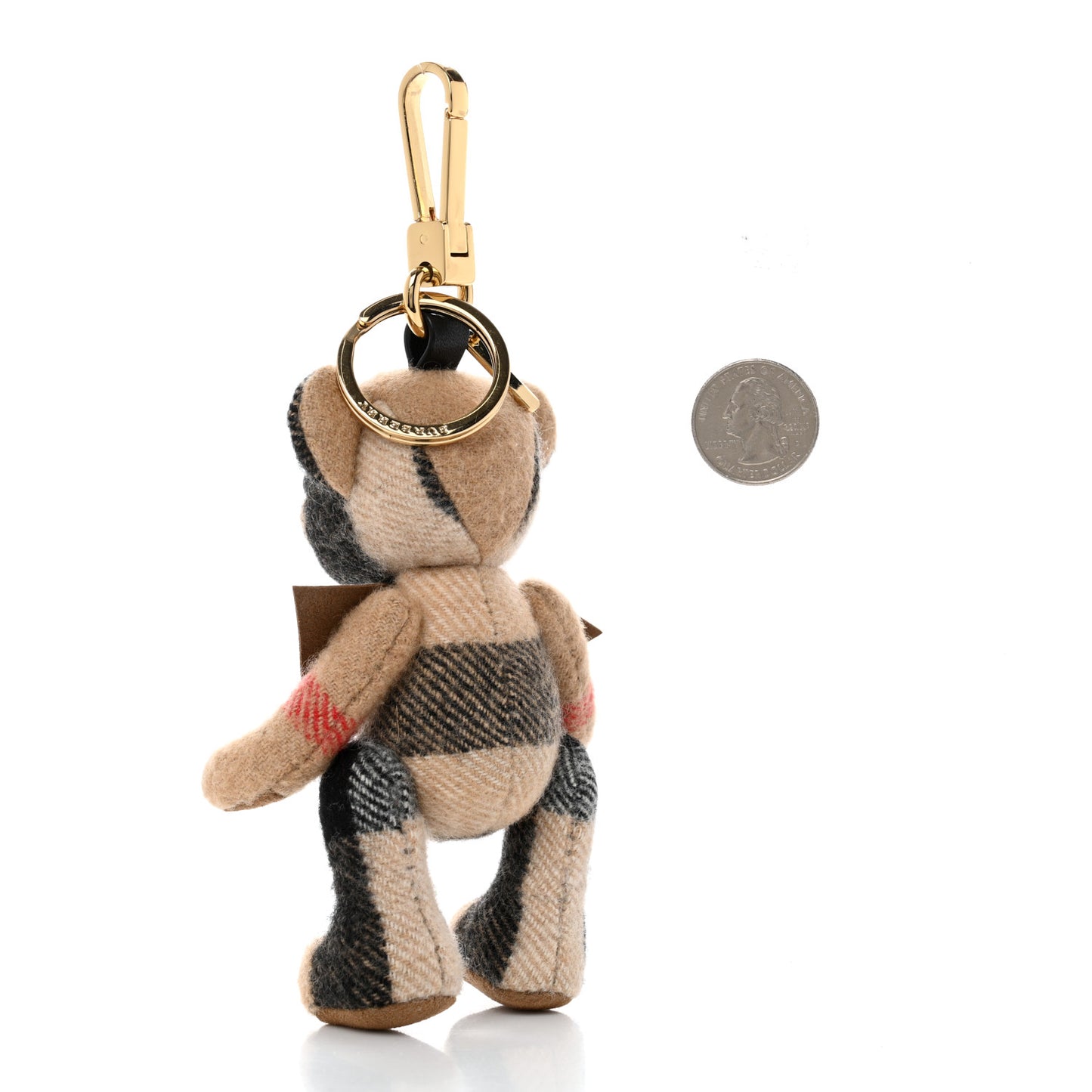 Cashmere Vintage Check Thomas Bear Bag Charm Camel