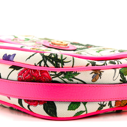 Gucci Canvas Flora Floral Shoulder Bag White Fuchsia Fluo 34 of 46