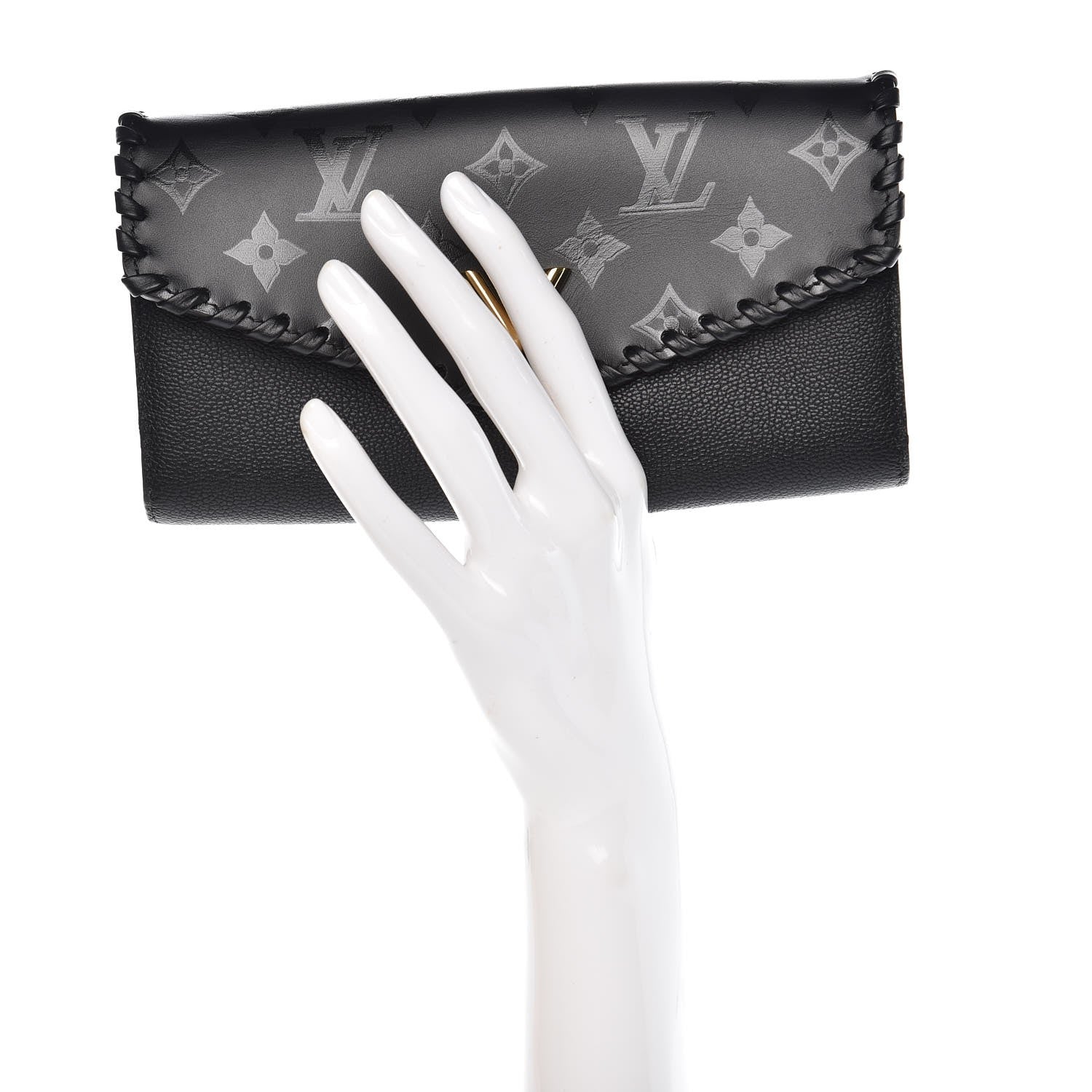 Louis Vuitton Monogram Cuir Plume Very Wallet Black 2 of 9