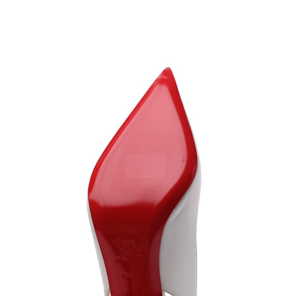 Christian Louboutin Nappa Clare 80 Slingback Pumps 38 White 12 of 15