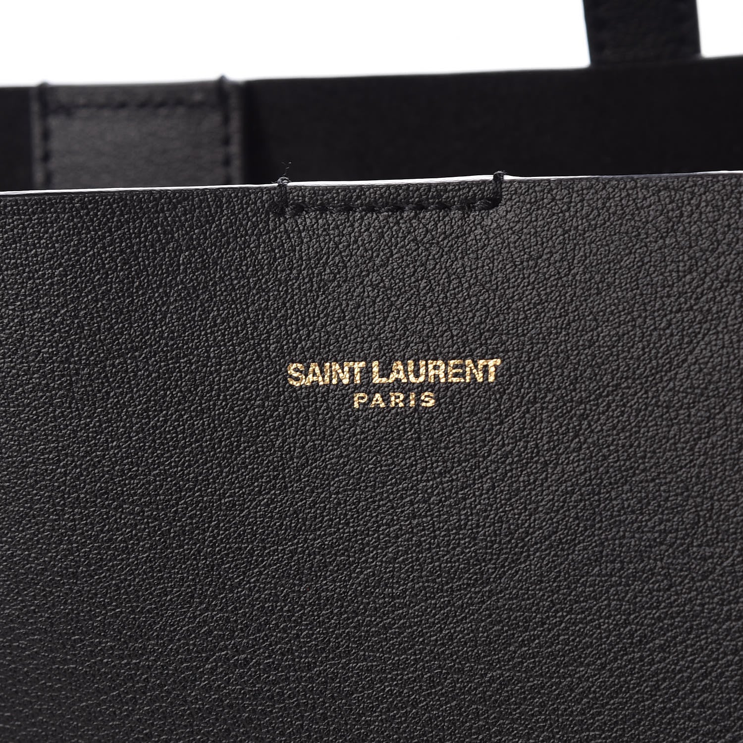 Saint Laurent Calfskin Large Shopping Tote Black 10 of 12
