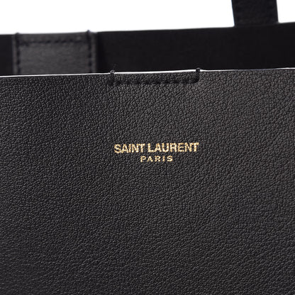 Saint Laurent Calfskin Large Shopping Tote Black 10 of 12