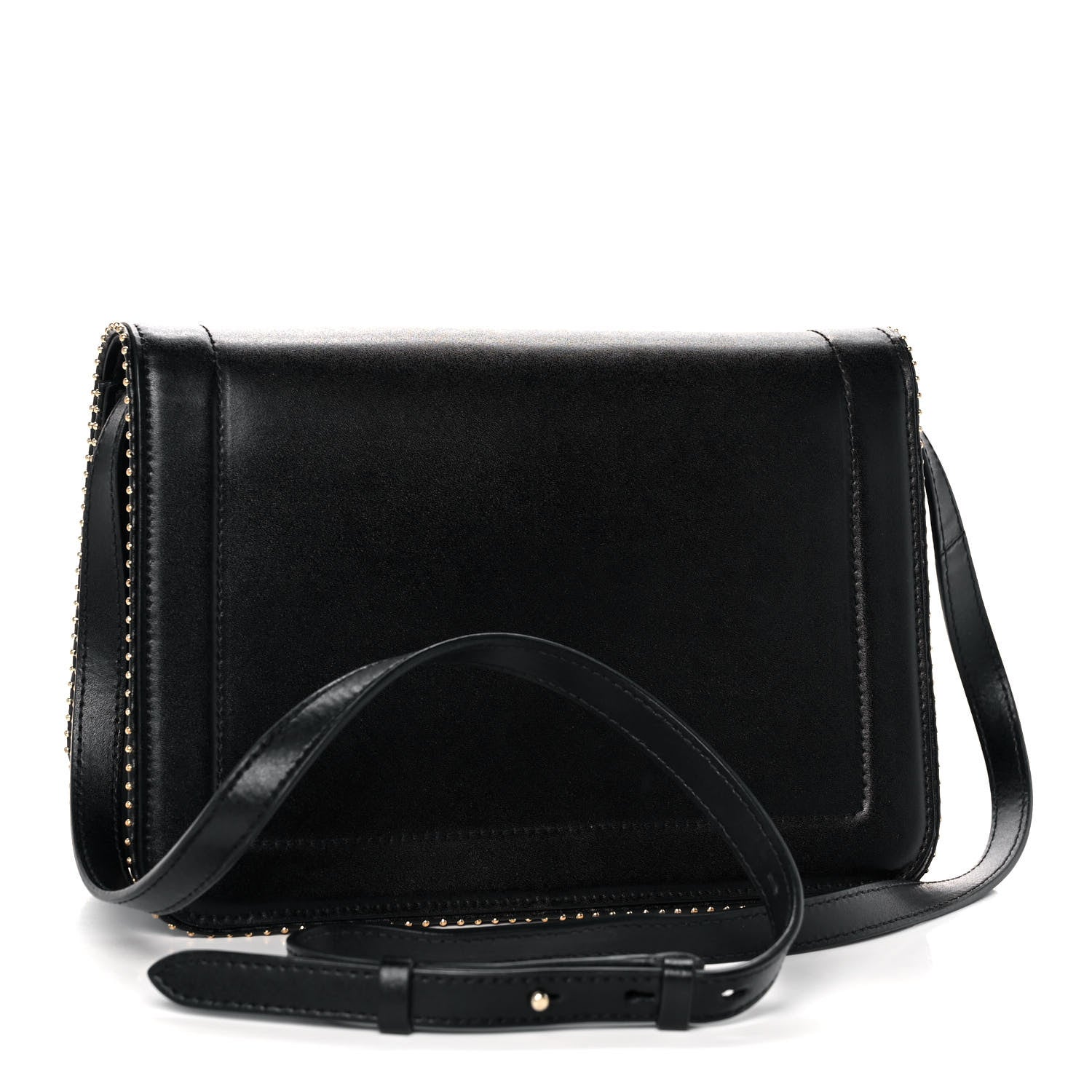 Salvatore Ferragamo Calfskin Studded Vara Bow Bag Black 2 of 11