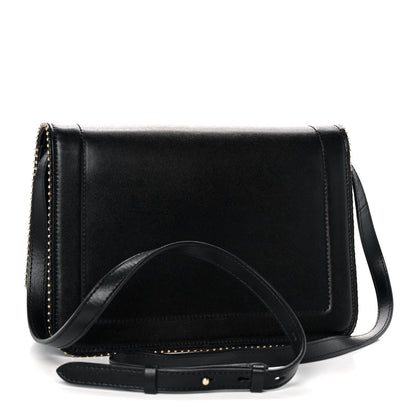 Salvatore Ferragamo Calfskin Studded Vara Bow Bag Black 2 of 11