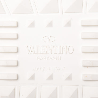 Valentino Garavani Calfskin Mens Rockstud Open Sneakers 41 White Rosso Valentino 6 of 9